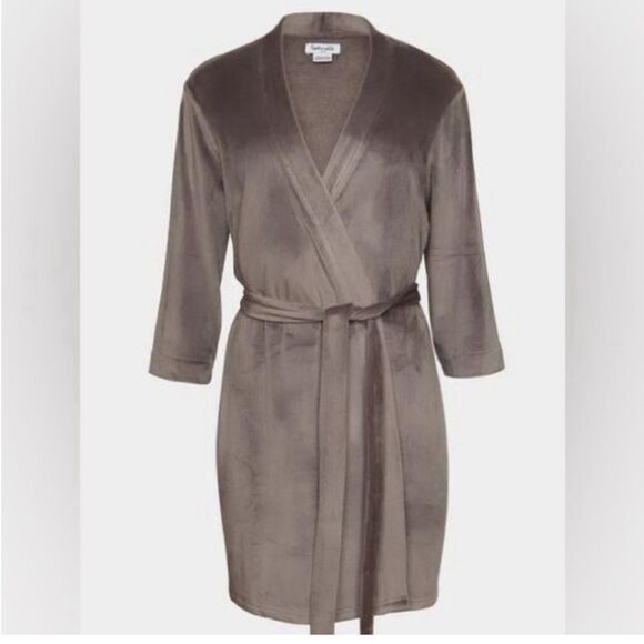 Splendid Knit Robe Size S/m PlumTie Belt Half Sleeve Super Soft NWT in packaging - Picture 2 of 7